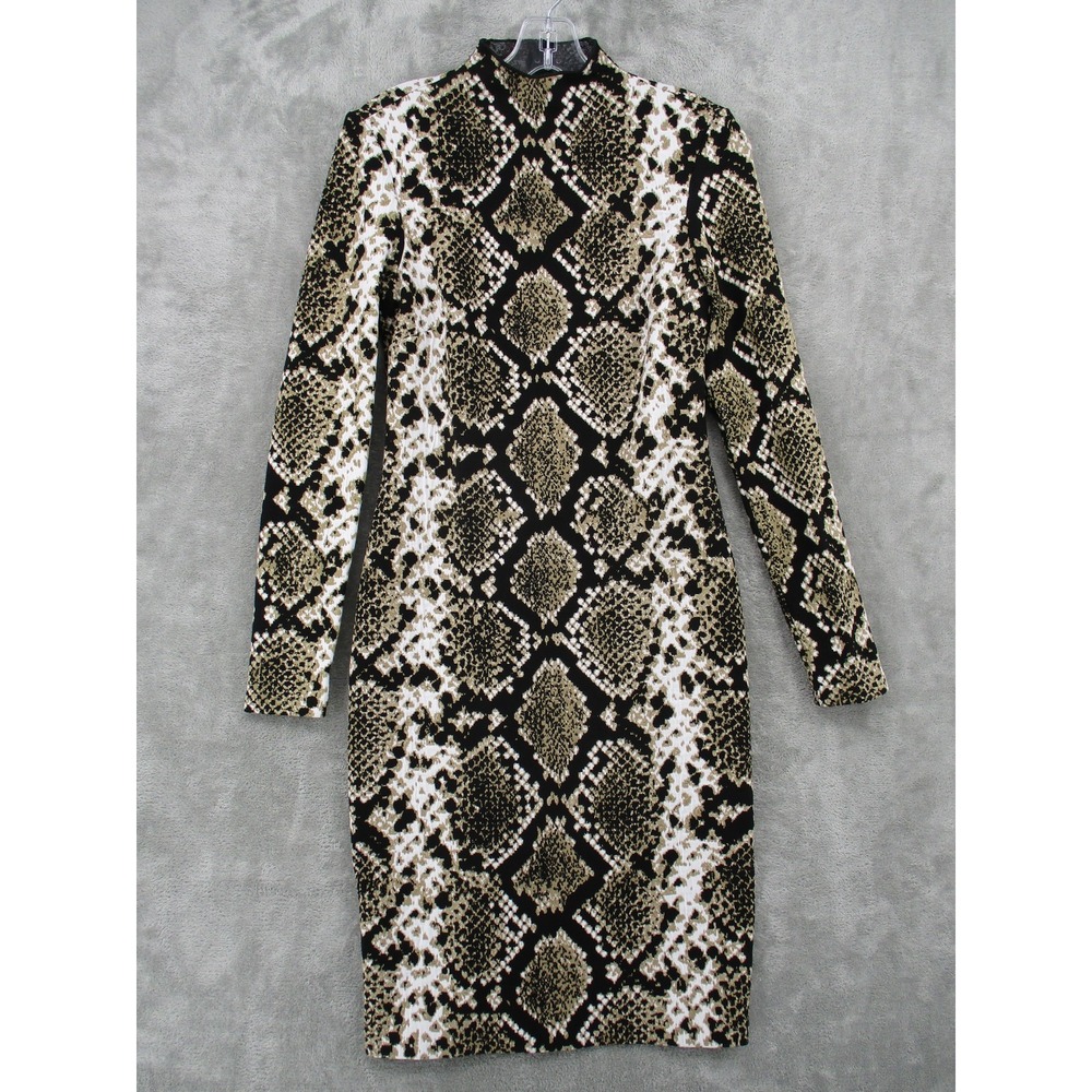 Joseph Ribkoff Dress 4 Fitted Animal Print Snake Bodycon Stretch‎ Career Office